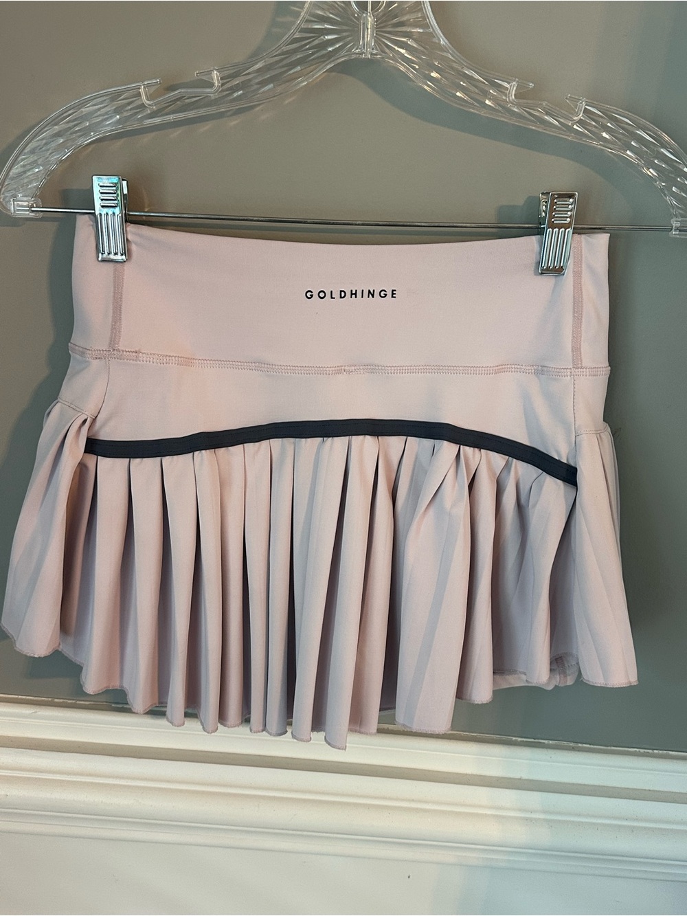 GoldHinge Women's Pink Pleated Tennis Skirt
